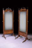 A STUNNING PAIR OF 19TH CENTURY CHEVAL MIRRORS IN THE MANNER OF WILLIAM MOORE - REF No. 6009