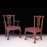 SET OF TEN DINING CHAIRS STAMPED J. HICKS - Ref No. 8009