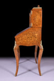 A LATE 19TH CENTURY FRENCH INLAID BURR WALNUT BONHEUR DU JOUR - REF No. 3001