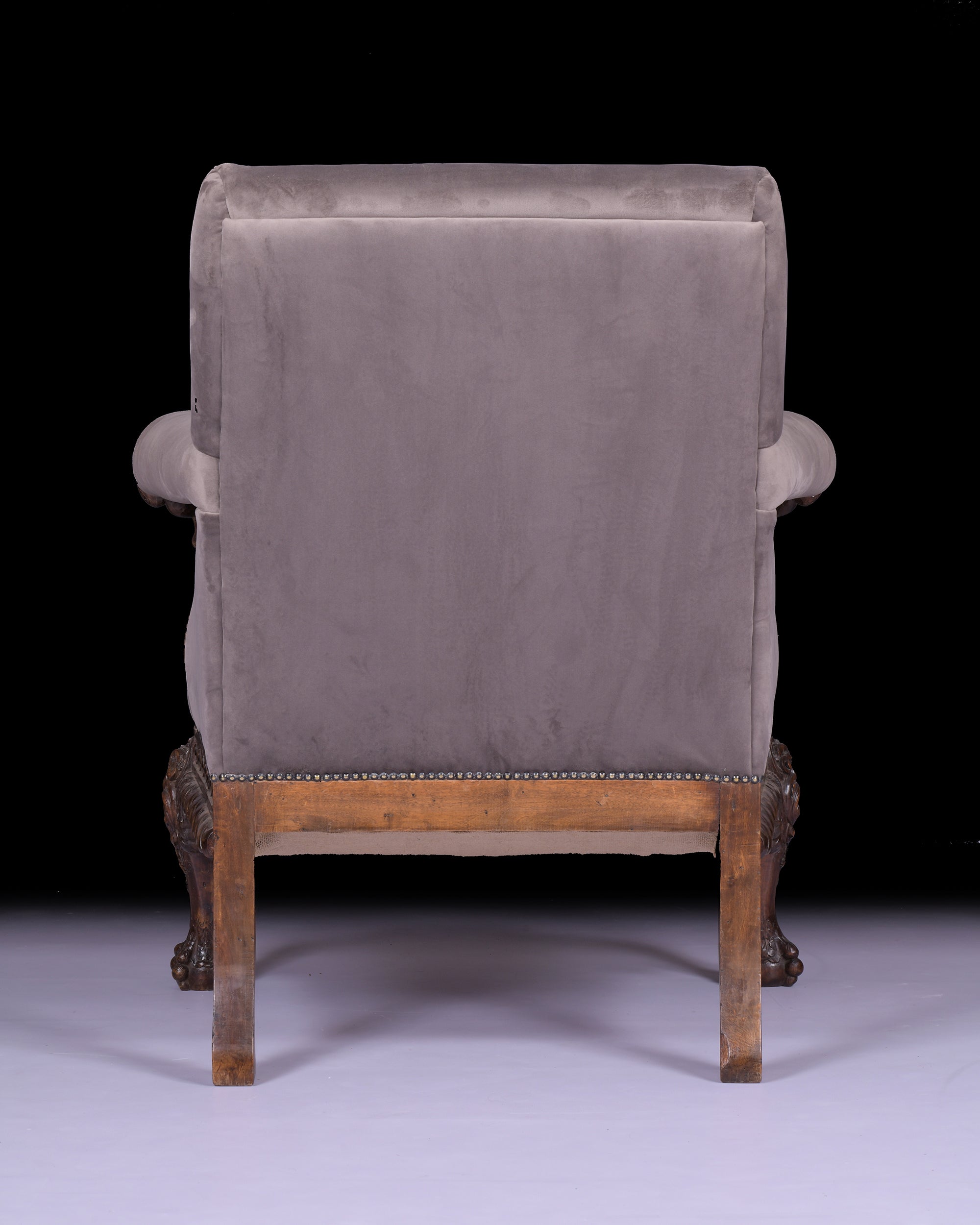 PAIR OF IRISH LIBRARY ARMCHAIRS - REF No. 8018