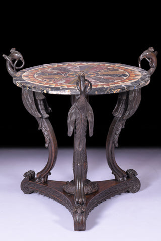 EARLY 19TH CENTURY AMBOYNA QUARTET NEST OF TABLES - REF No. 9059