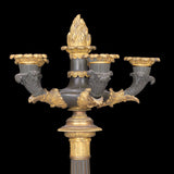 A FINE PAIR OF BRONZE & ORMOU CANDELABRA - REF No. 1026