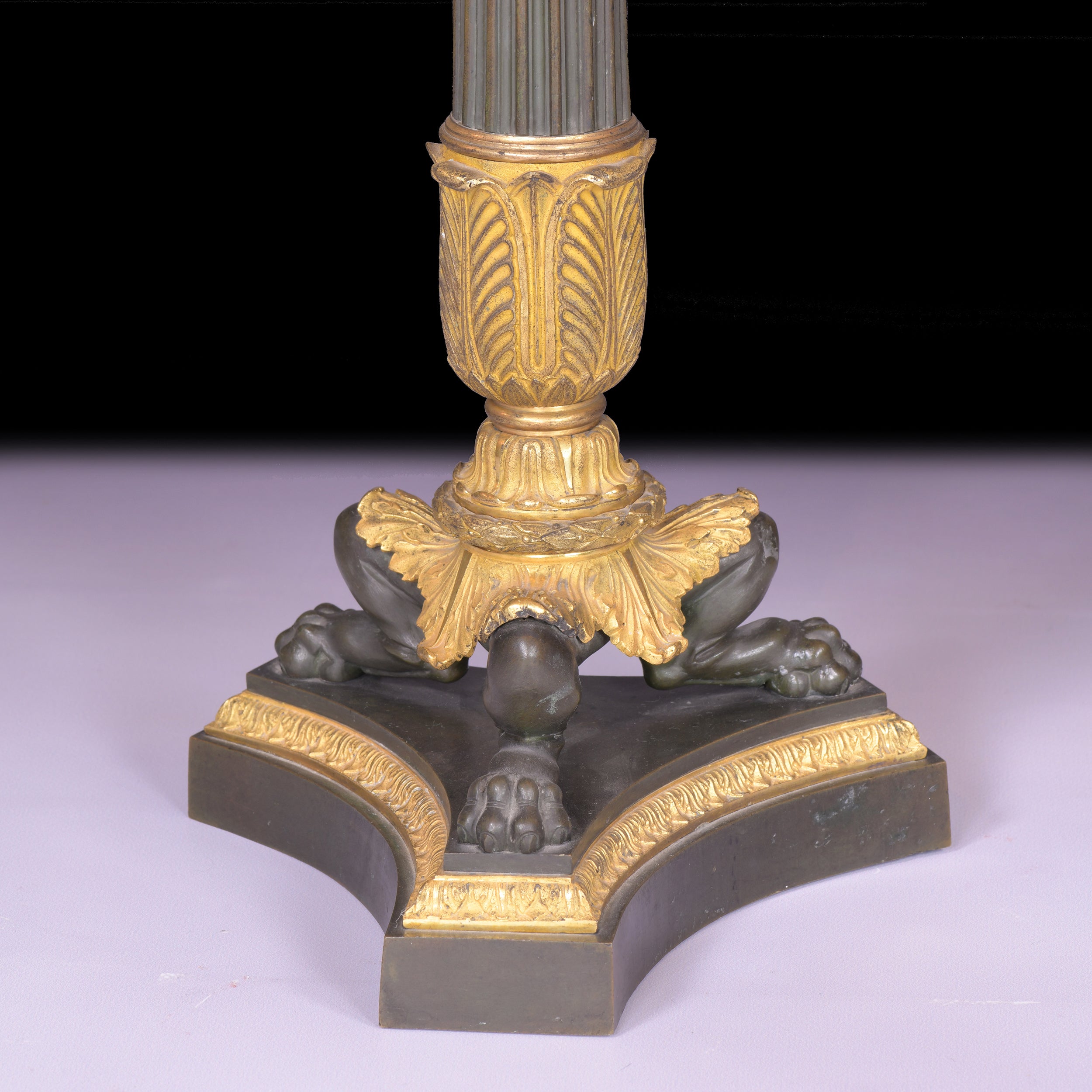 A FINE PAIR OF BRONZE & ORMOU CANDELABRA - REF No. 1026