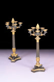 A FINE PAIR OF BRONZE & ORMOU CANDELABRA - REF No. 1026