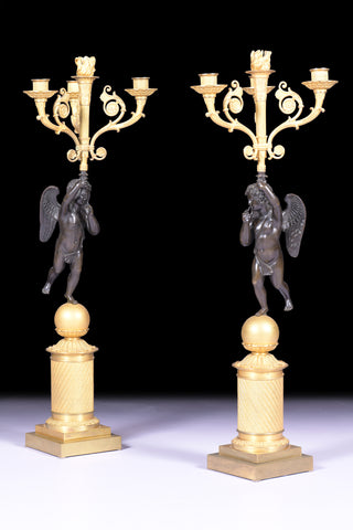 PAIR OF ITALIAN CARVED GILTWOOD TORCHERES - REF No. 1002