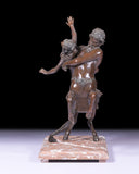 A FINE 19TH CENTURY BRONZE GROUP OF NESSUS ABDUCTING DEIANIRA - REF No.1052