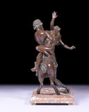 A FINE 19TH CENTURY BRONZE GROUP OF NESSUS ABDUCTING DEIANIRA - REF No.1052