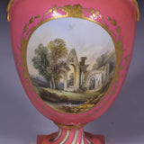 A FINE PAIR OF VASES BY COALPORT - REF No. 176