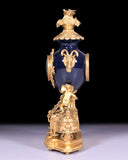 19TH CENTURY ORMOLU & PORCELAIN MANTLE CLOCK REF No. 107