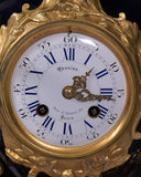 19TH CENTURY ORMOLU & PORCELAIN MANTLE CLOCK REF No. 107