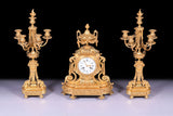 CLOCK GARNITURE BY DOMANGE ROLLIN - REF No. 119