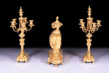 CLOCK GARNITURE BY DOMANGE ROLLIN - REF No. 119