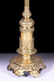 A STUNNING 19TH CENTURY BRASS STANDARD LAMP - REF No. 1010