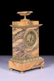 REGENCY SIENNA MARBLE MANTLE CLOCK- REF No. 117