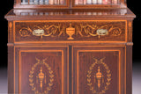 SECRETAIRE BOOKCASE STAMPED EDWARDS & ROBERTS OF LONDON - REF No. 4053