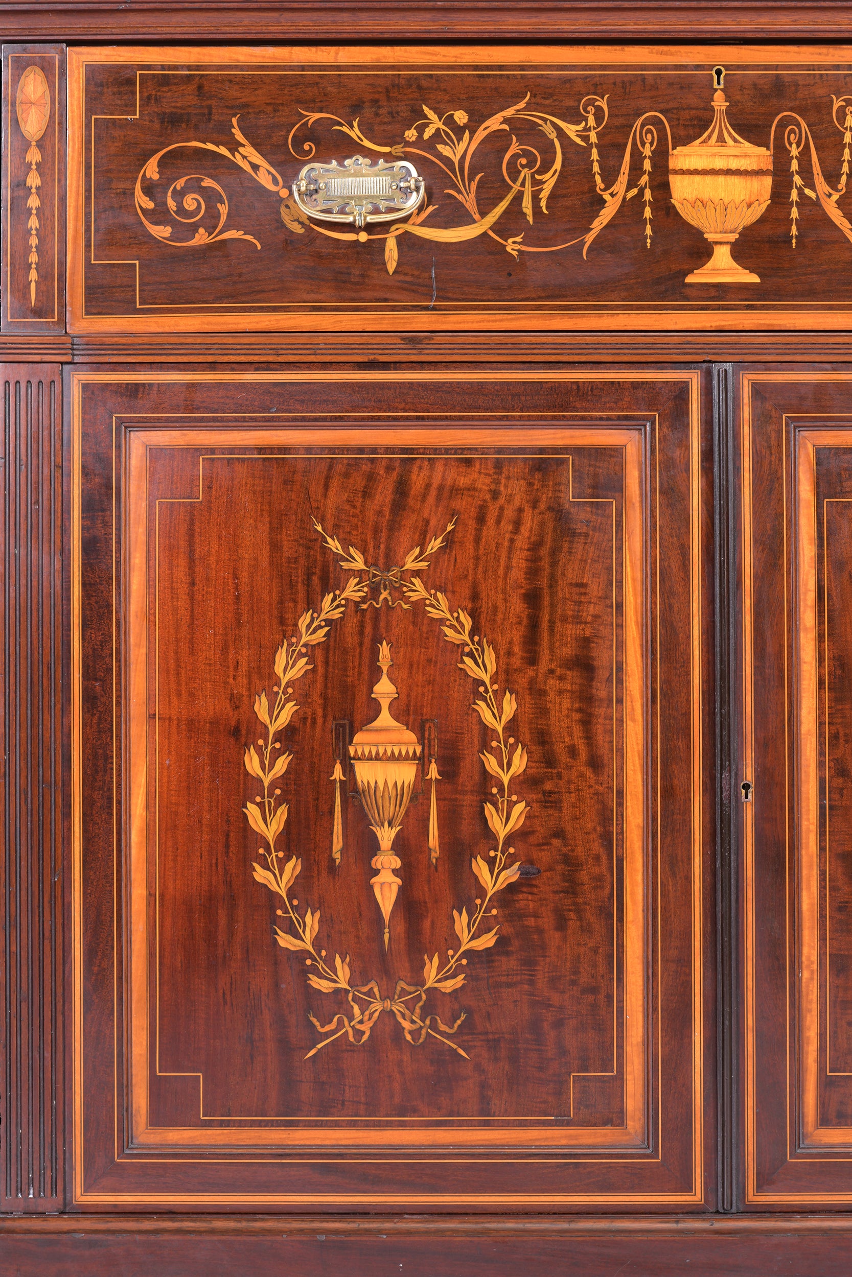 SECRETAIRE BOOKCASE STAMPED EDWARDS & ROBERTS OF LONDON - REF No. 4053