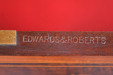 SECRETAIRE BOOKCASE STAMPED EDWARDS & ROBERTS OF LONDON - REF No. 4053