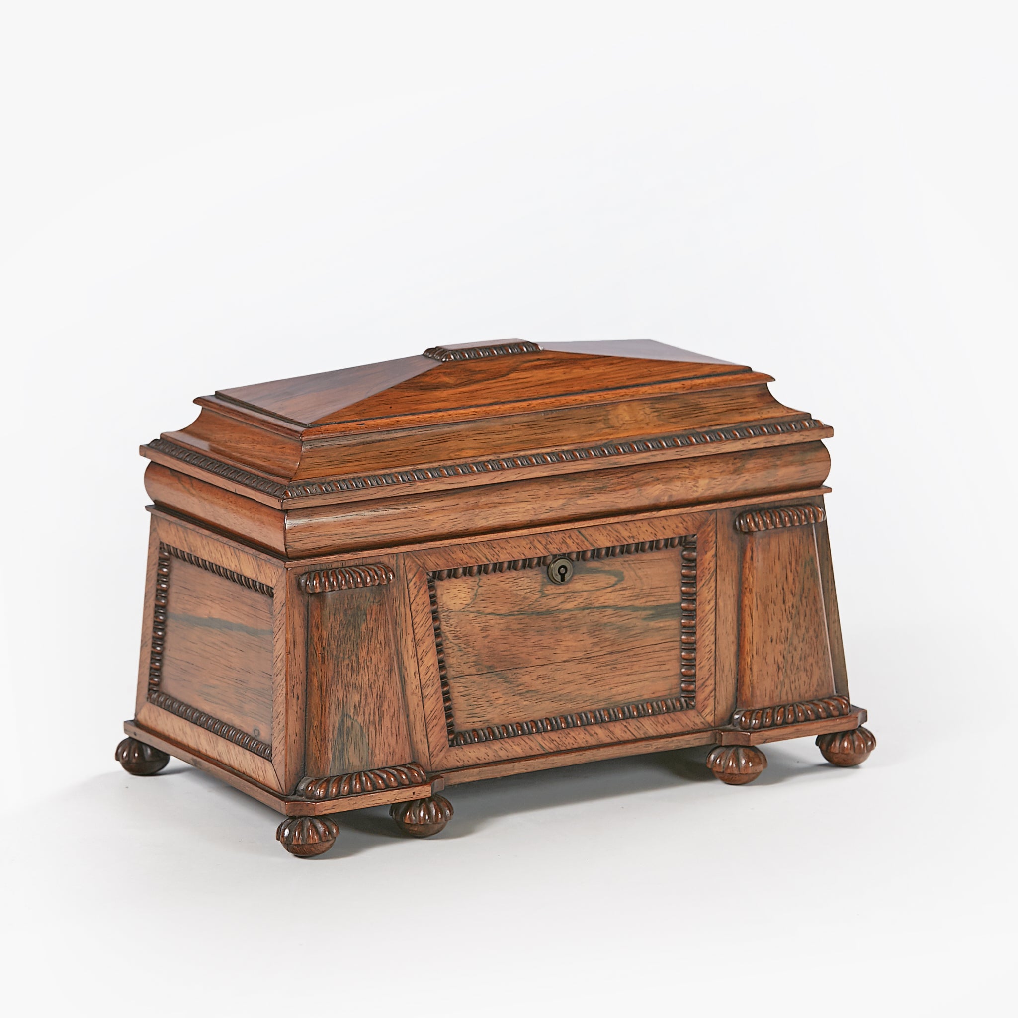 AN EXCEPTIONAL REGENCY TEA CADDY BY GILLOWS OF LANCASTER - REF No. 178