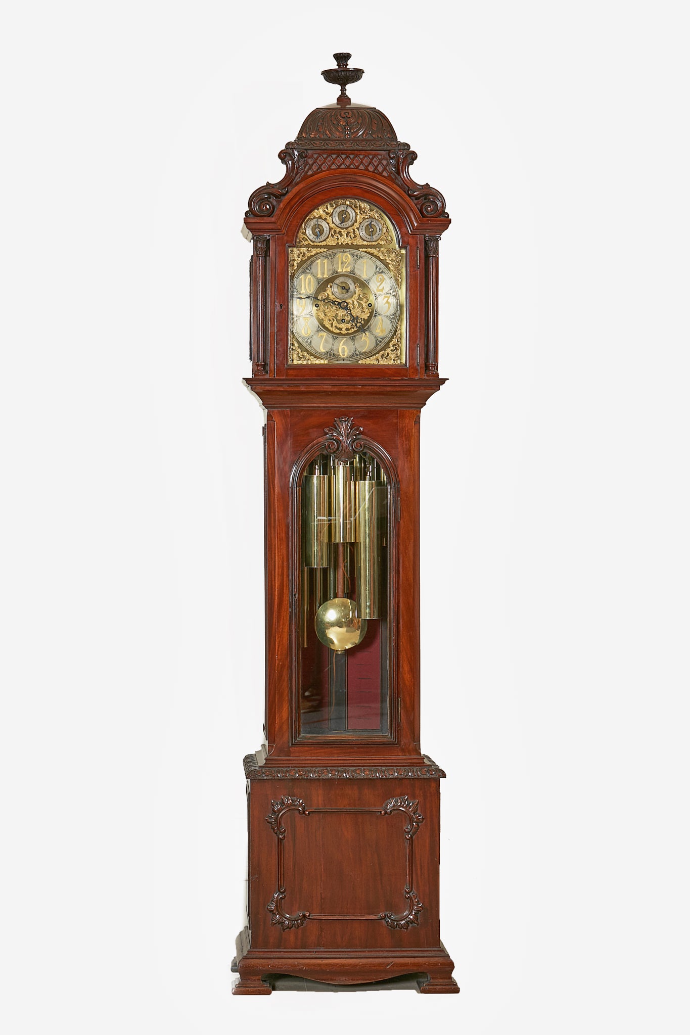 19TH CENTURY LONGCASE TUBULAR CLOCK - REF No. 114