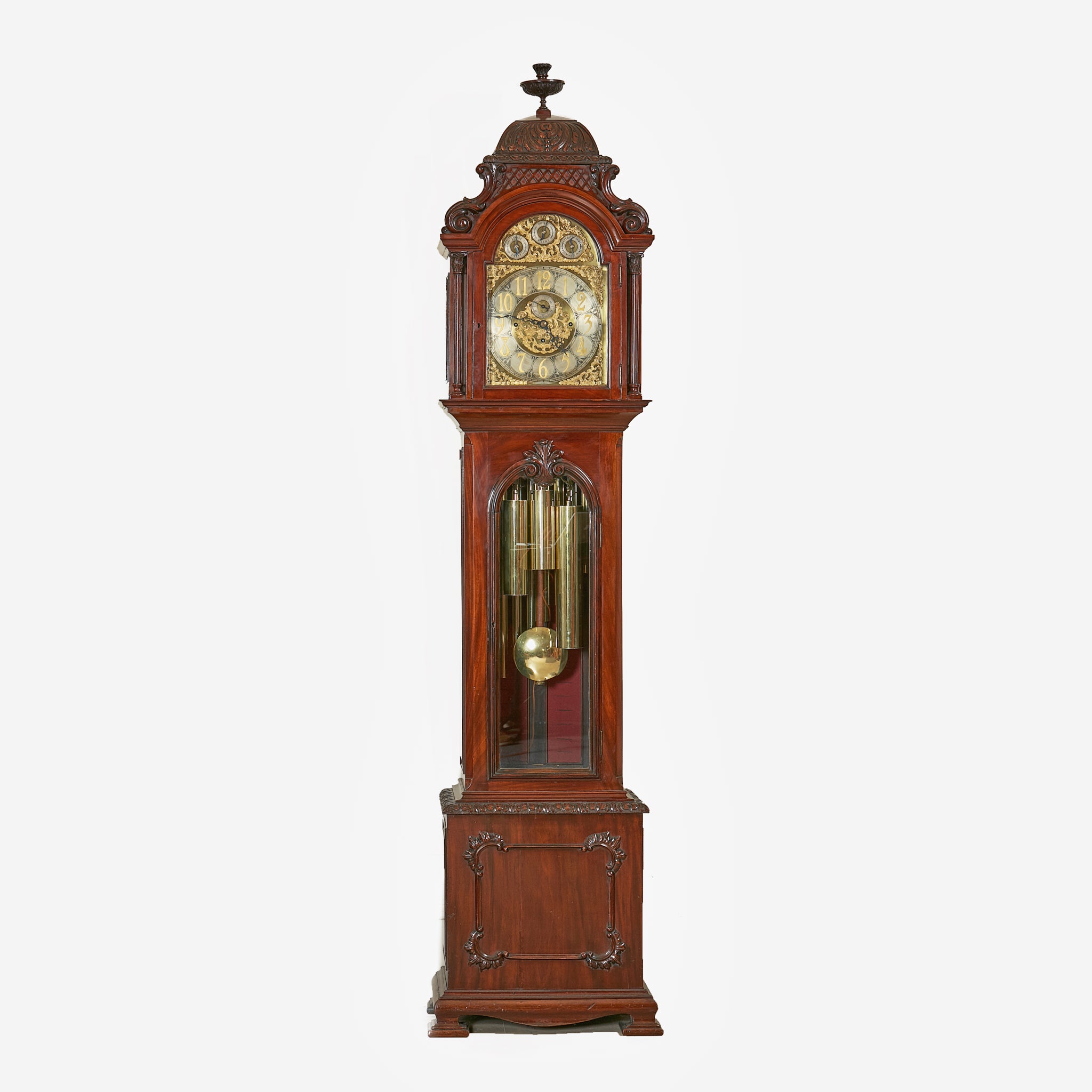 19TH CENTURY LONGCASE TUBULAR CLOCK - REF No. 114