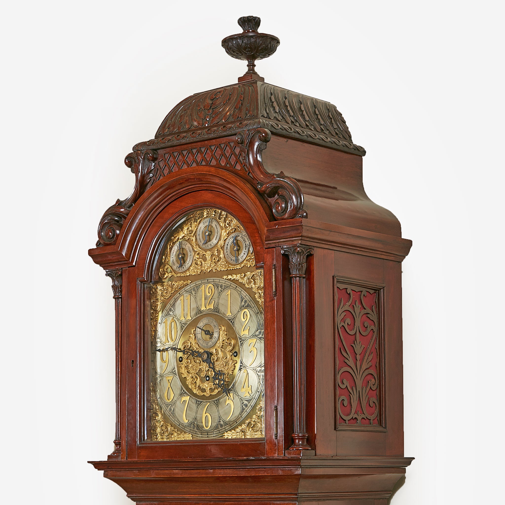 19TH CENTURY LONGCASE TUBULAR CLOCK - REF No. 114