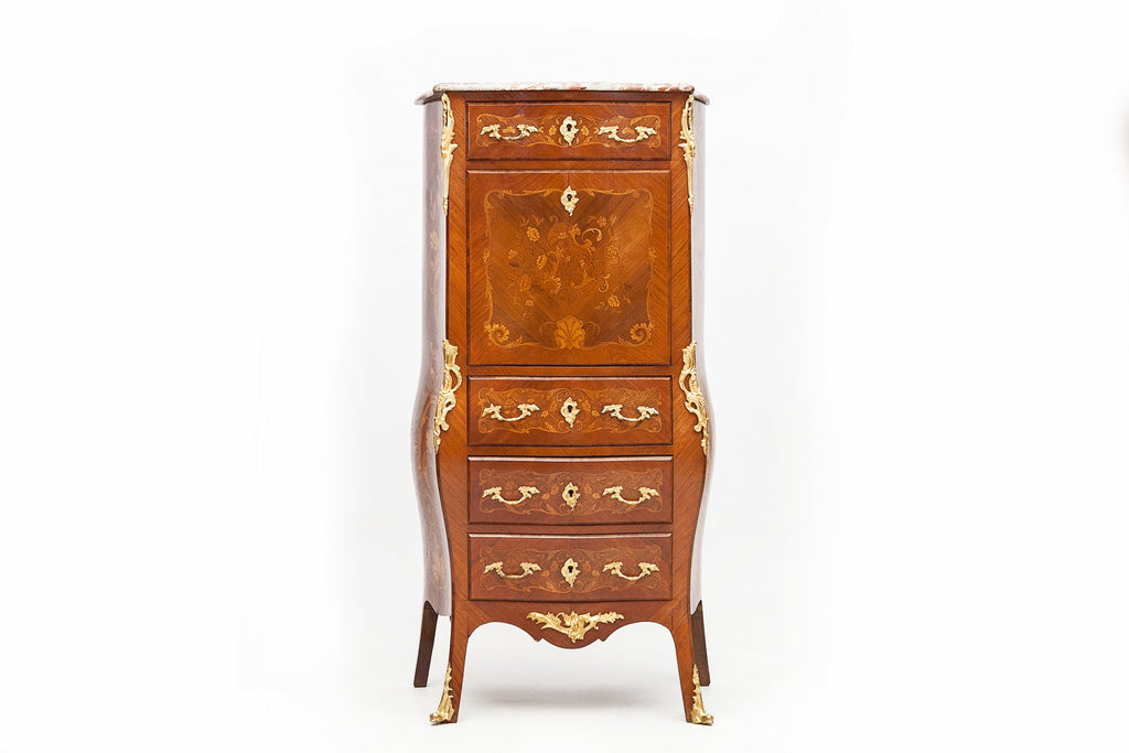 A GOOD 19TH CENTURY KINGWOOD & ORMOLU SECRETAIRE COMMODE - REF No. 3006