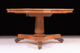 AMBOYNA CENTRE TABLE STAMPED GILLINGTONS - REF No.7051