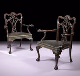 PAIR OF 19TH CENTURY IRISH ARMCHAIRS - REF No. 8012