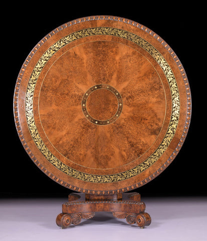 HOLLAND & SONS SATINWOOD CENTRE TABLE - REF No. 7066
