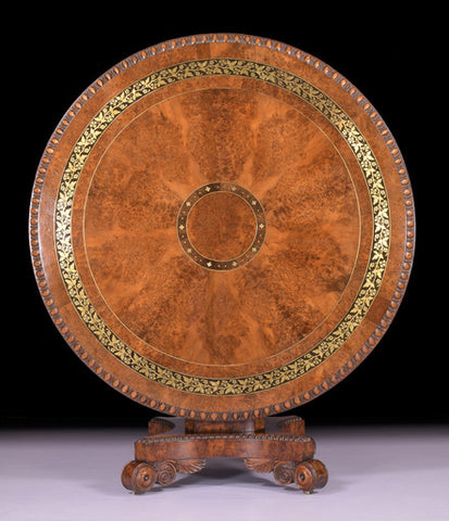 REGENCY SATINWOOD DRUM TABLE - REF No. 7060