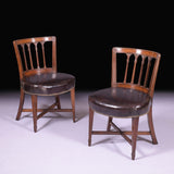PAIR OF REGENCY LIBRARY CHAIRS - REF No. 8017