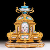 SEVRES STYLE PORCELAIN CLOCK GARNITURE - REF No. 151