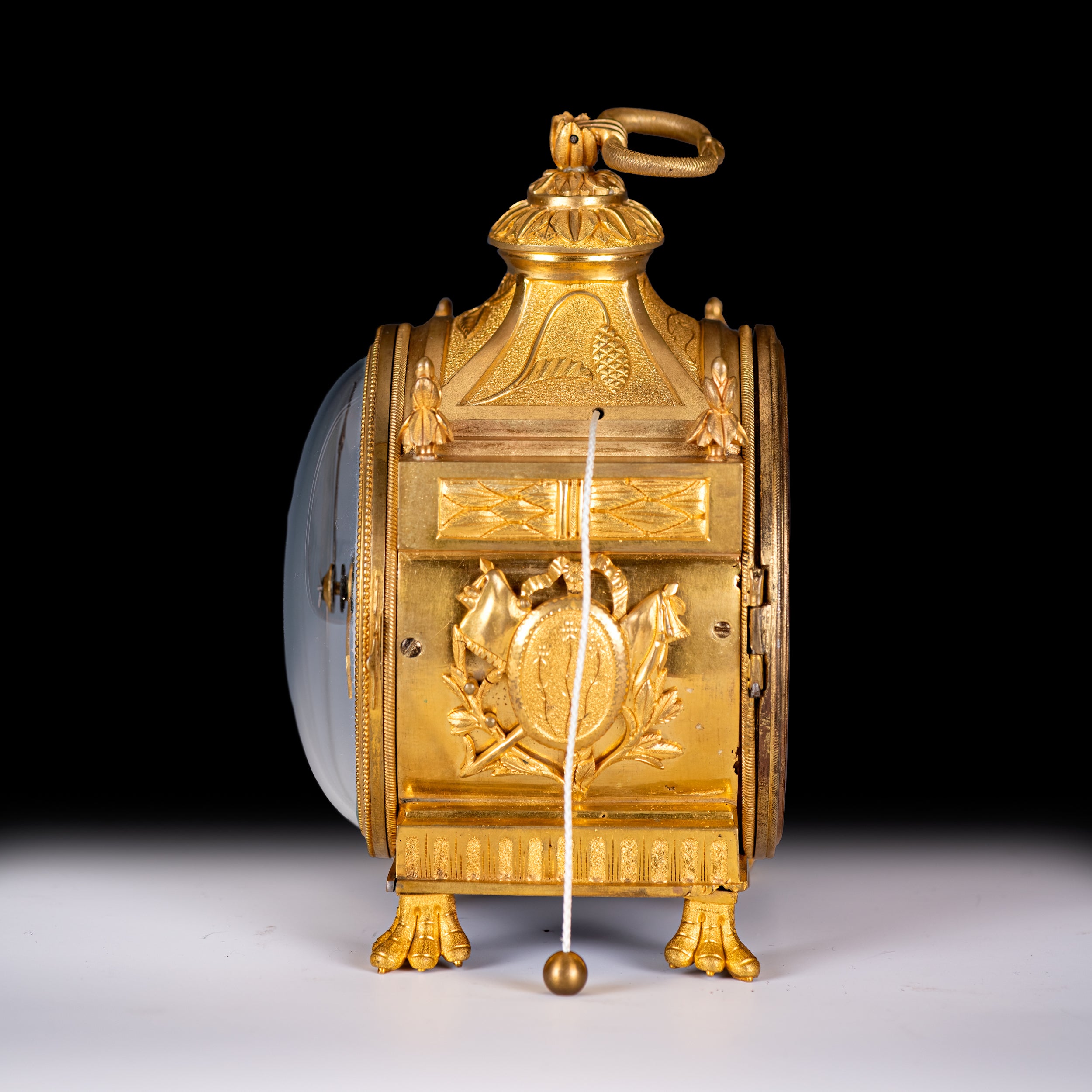 FRENCH ORMOLU QUARTER-STRIKING PENDULE D'OFFICIER - REF No. 131