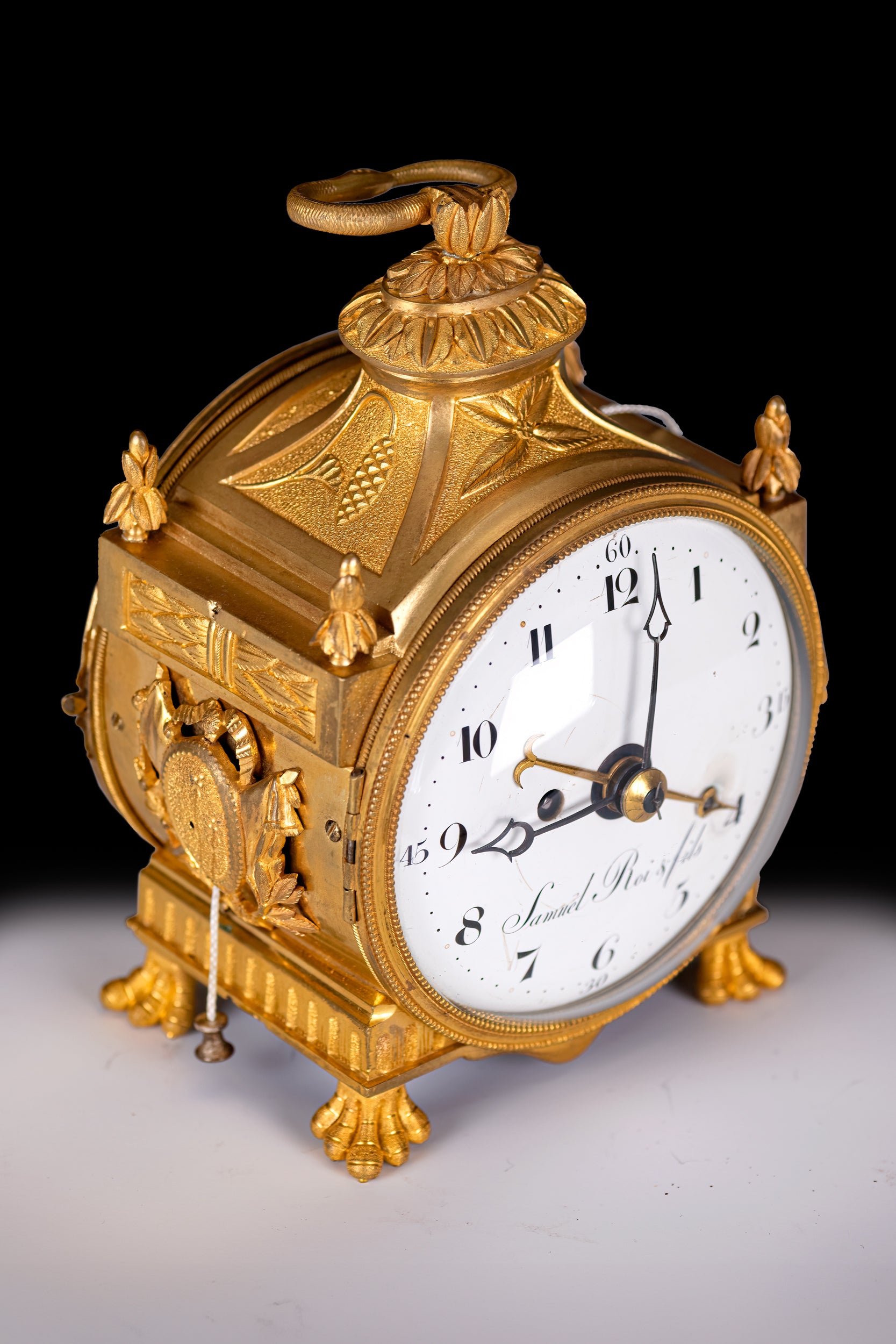 FRENCH ORMOLU QUARTER-STRIKING PENDULE D'OFFICIER - REF No. 131