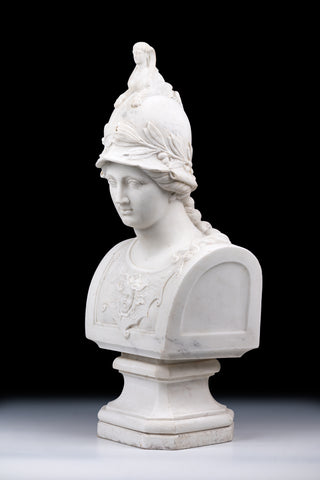 19TH CENTURY ITALIAN MARBLE BUST OF MINERVA GIUSTINIANI - REF No. 1077