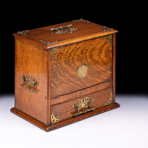 OAK STATIONARY METAMORPHIC LETTER BOX - REF No. 1028