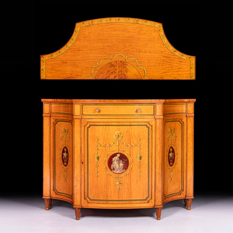 ENGLISH SATINWOOD SIDE CABINET BY MAPLE & CO - REF No. 4081