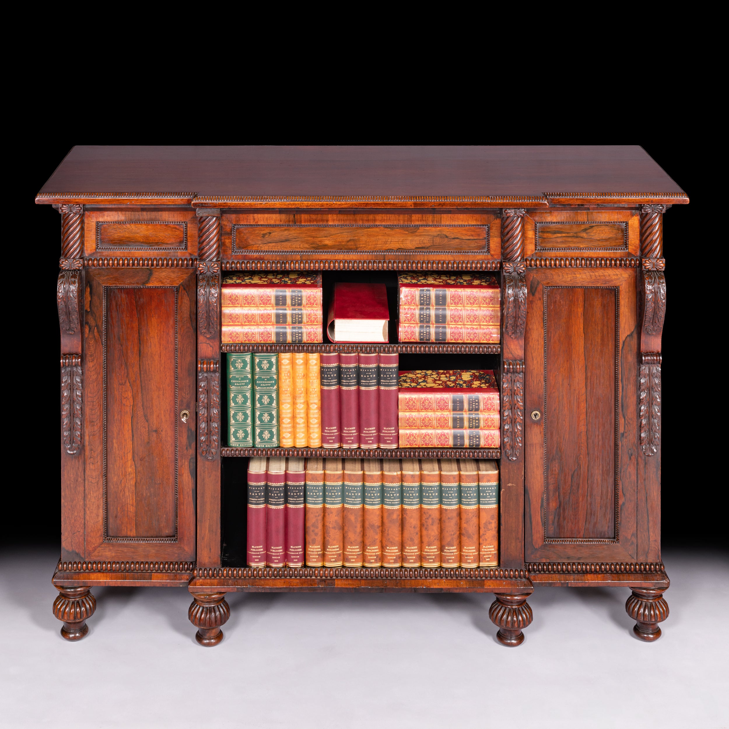 ROSEWOOD FLOOR BOOKCASE IN THE MANNER OF GILLOWS - REF No. 4022