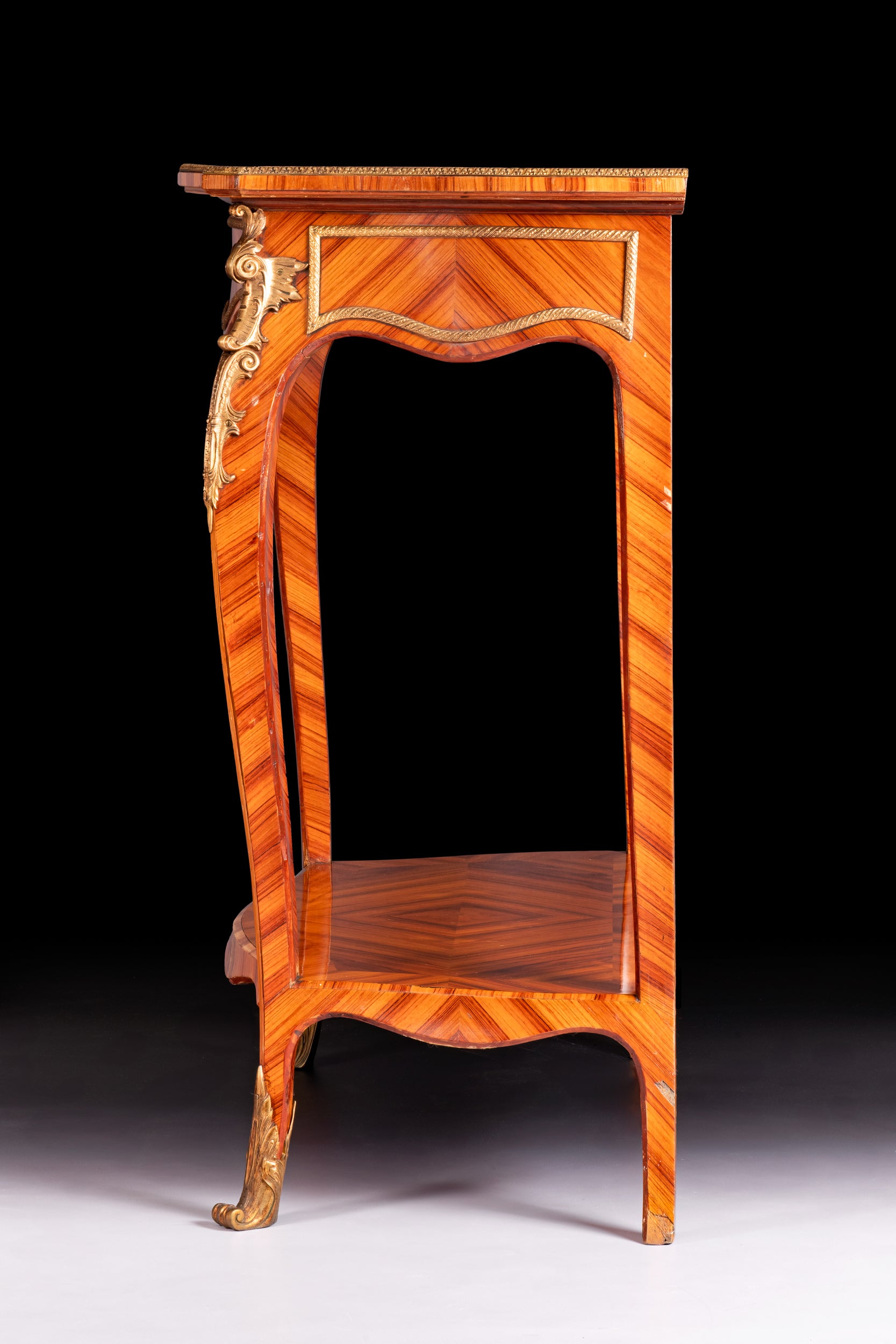 SATINWOOD CONOLE TABLE & MIRROR - REF No. 5021