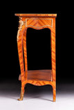 SATINWOOD CONOLE TABLE & MIRROR - REF No. 5021