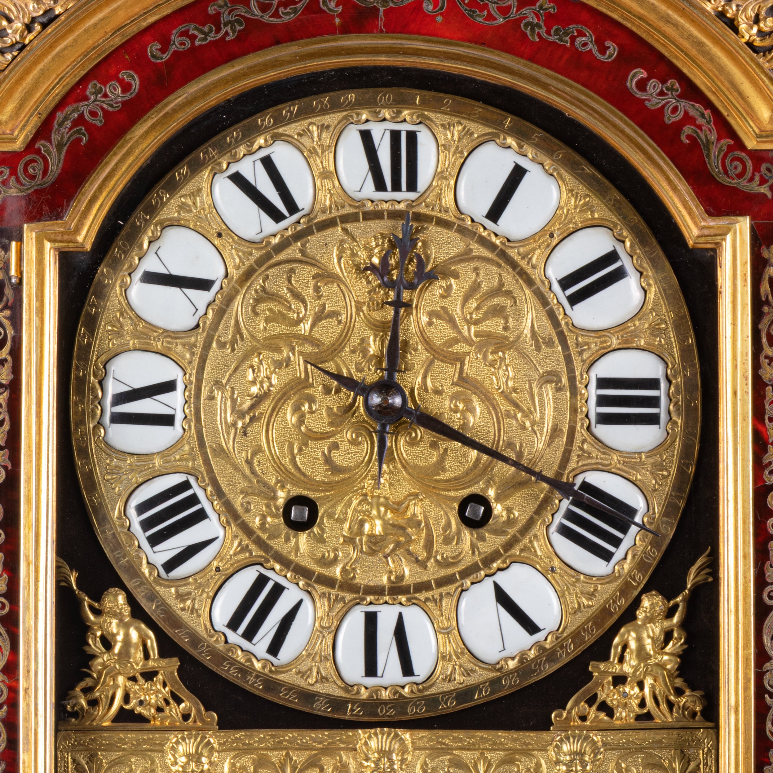 19TH CENTURY BOULLE MANTLE CLOCK - REF No. 136