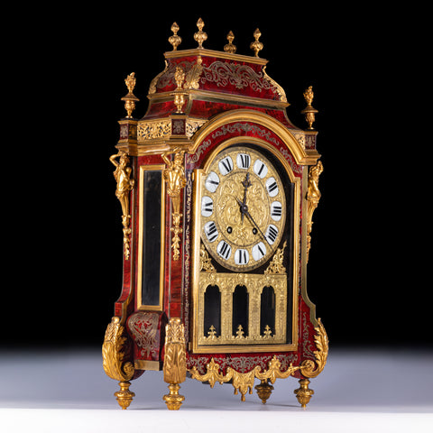 19TH CENTURY BOULLE MANTLE CLOCK - REF No. 136