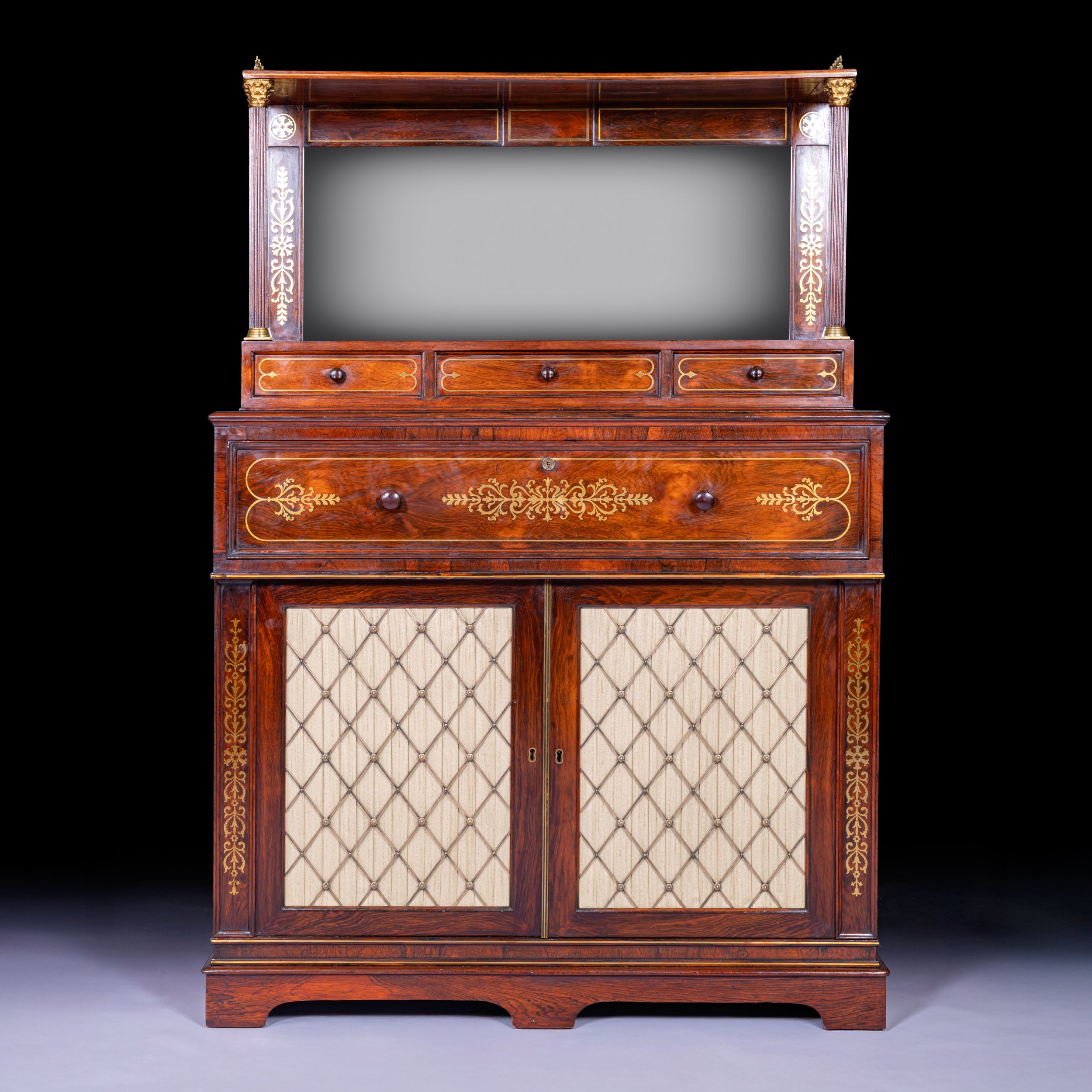 REGENCY SECRETAIRE CHIFFONIER - REF No. 4087