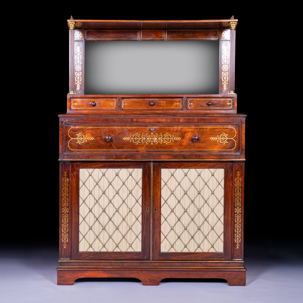 REGENCY SECRETAIRE CHIFFONIER - REF No. 4087