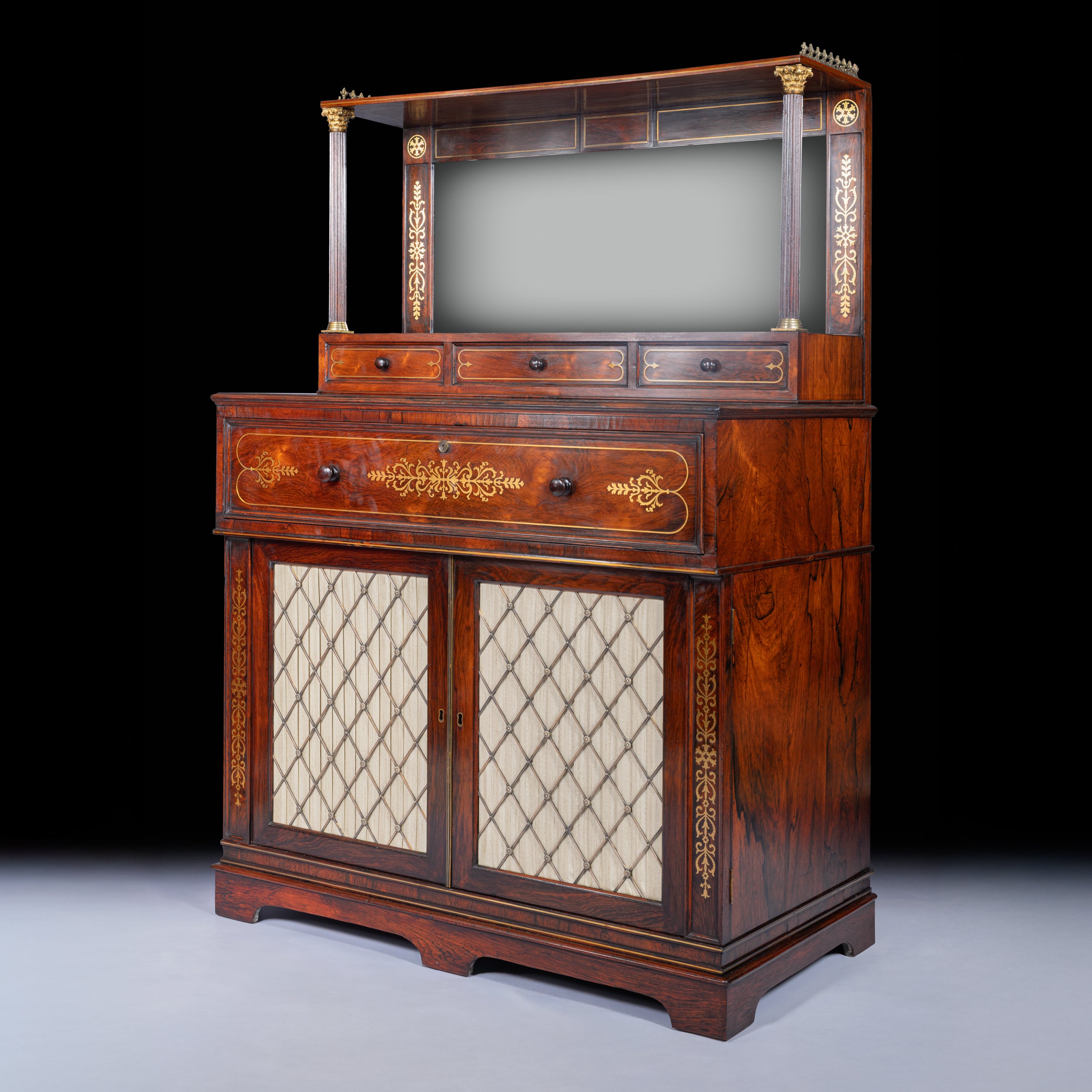 REGENCY SECRETAIRE CHIFFONIER - REF No. 4087
