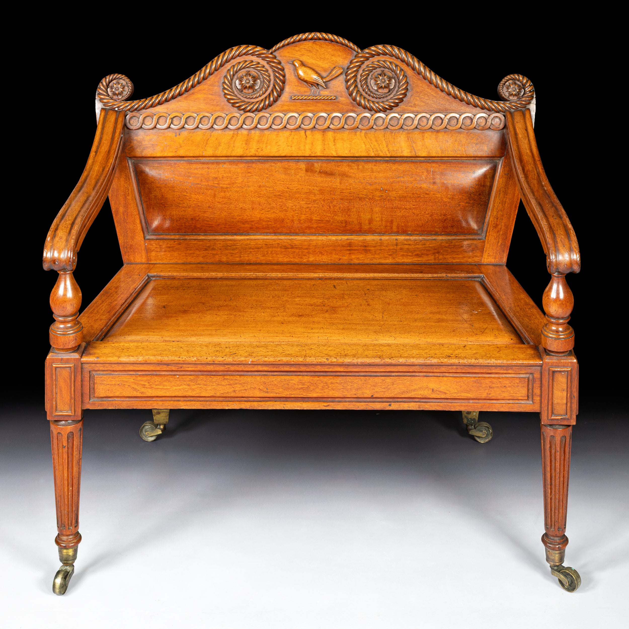 IRISH REGENCY HALL BENCH - REF No.