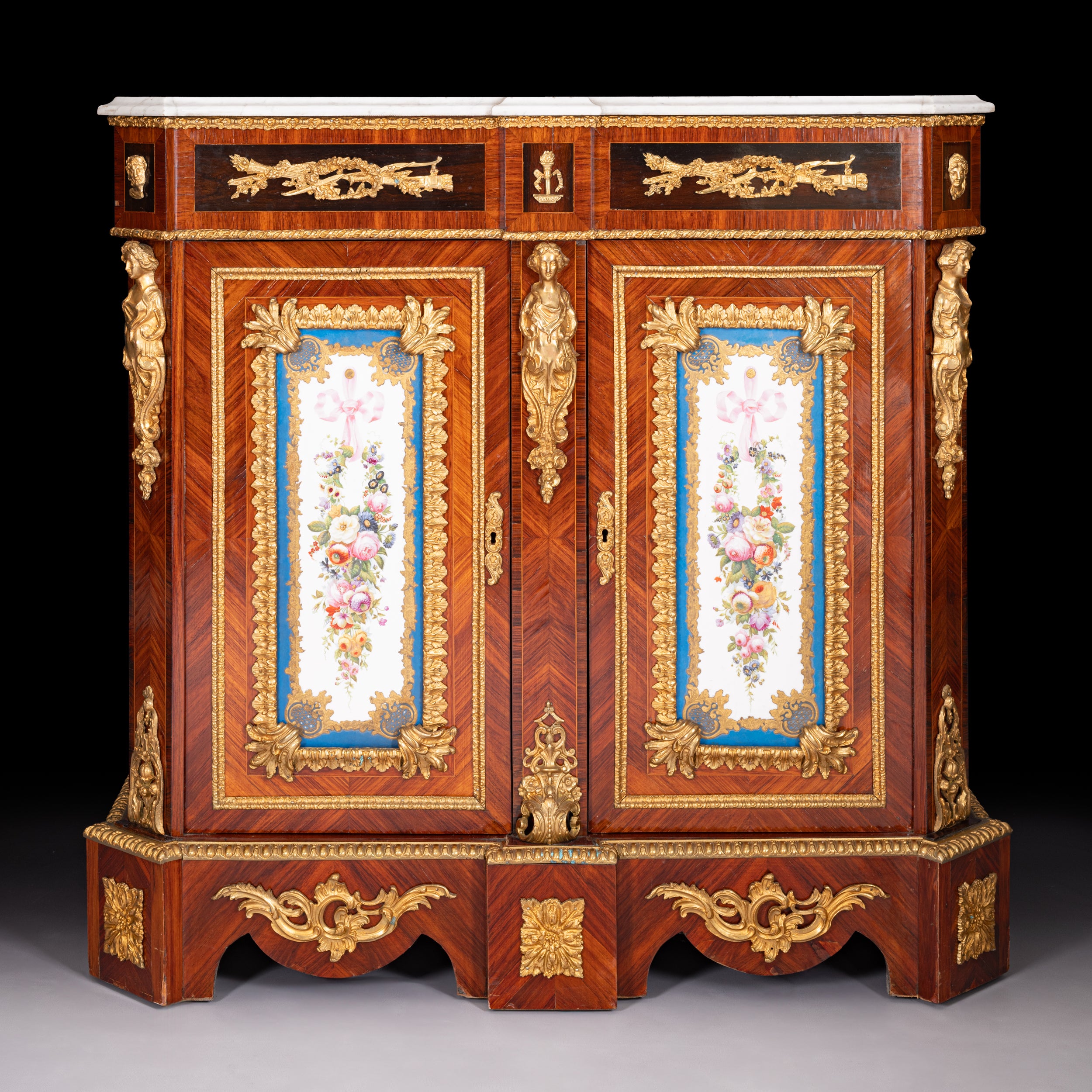 19TH CENTURY LOUIS XVI STYLE FRENCH SIDE CABINET - REF No. 4074