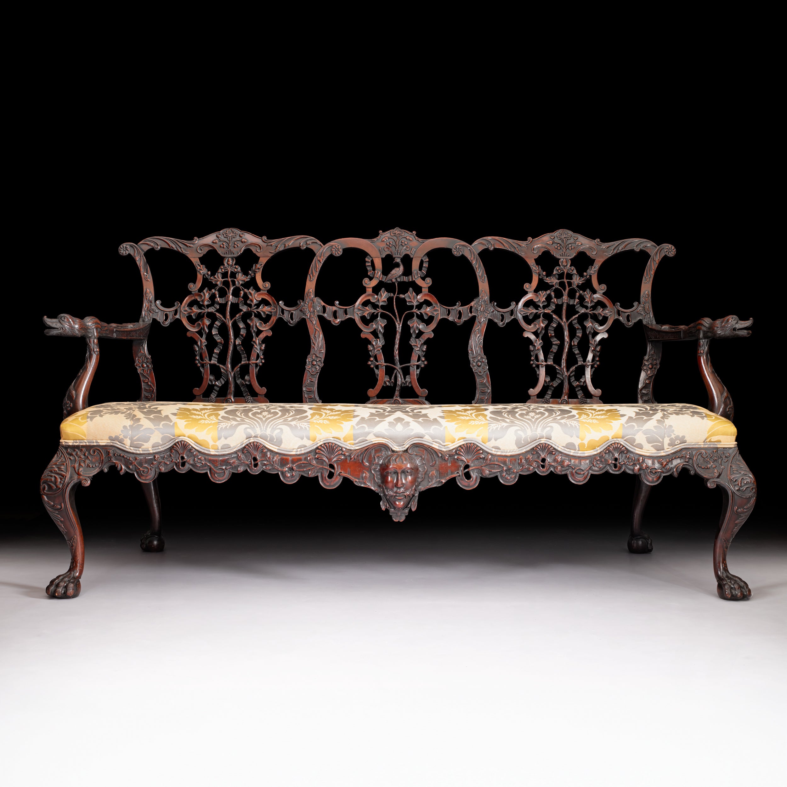 19TH CENTURY TRIPLE CHAIR SETTEE BY BUTLER OF DUBLIN - REF No. 8031