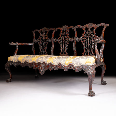 19TH CENTURY TRIPLE CHAIR SETTEE BY BUTLER OF DUBLIN - REF No. 8031