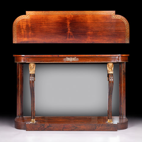 19TH CENTURY IRISH EXHIBITION CONSOLE TABLE BY  O`DONNELL OF LIMERICK - REF No.  5007